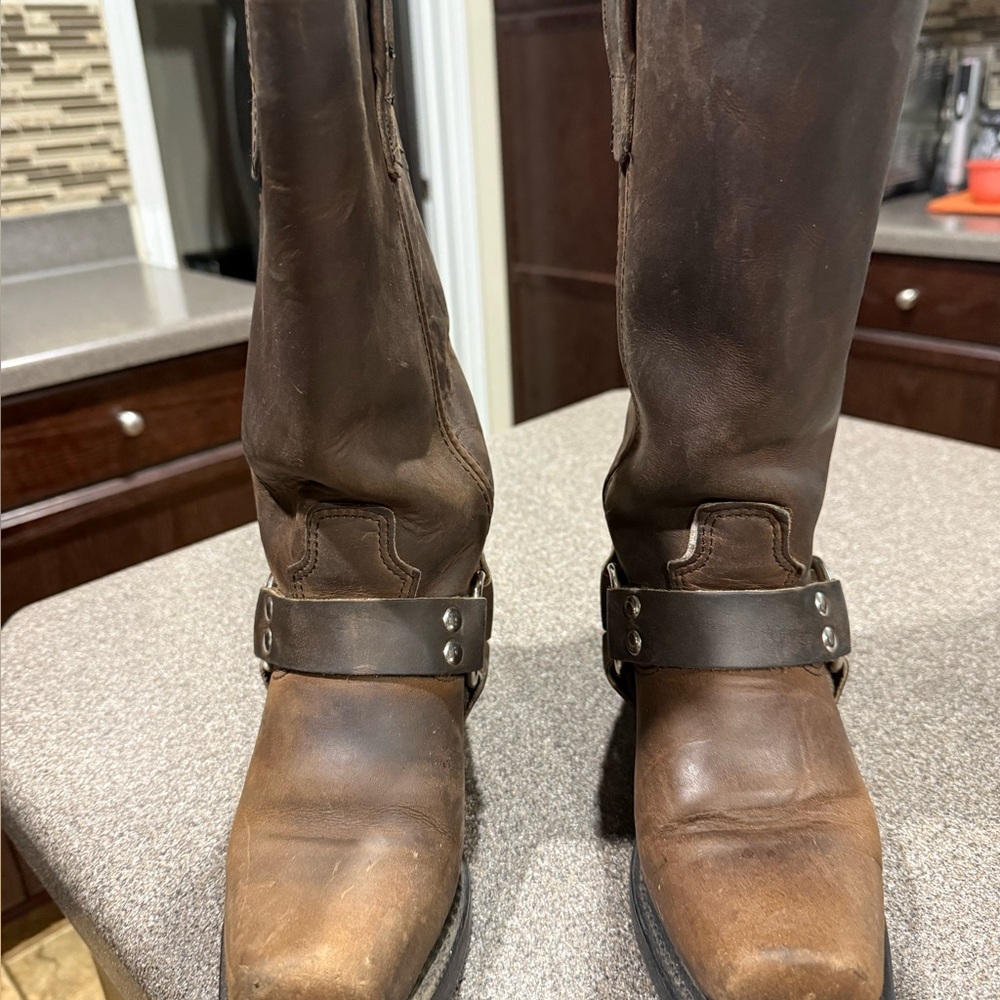 Double H Brown Leather Women's Boots - Picture 5 of 8
